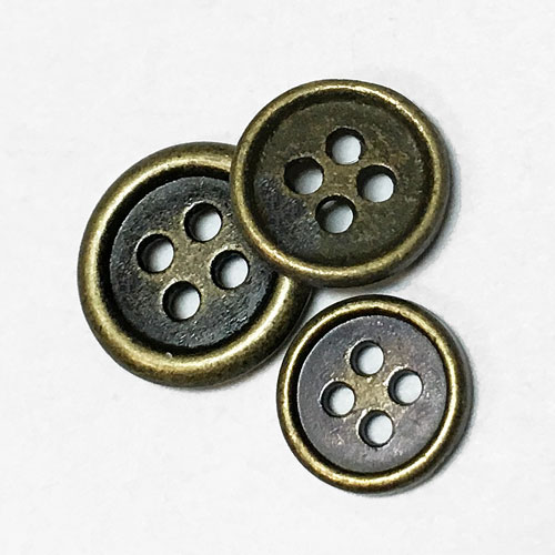 M-1256-D Metal Shirt Button, 3 Sizes - Priced Per Dozen