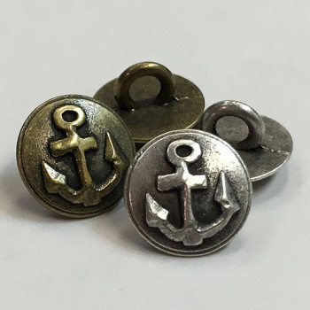 M-1277 Antique Silver or Antique Gold Anchor Shirt Button M-1277 Antique Silver or Antique Gold Anchor Shirt Button