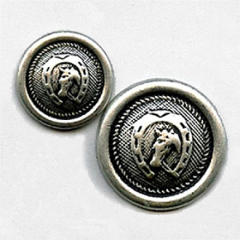 M-1420 Horseshoe Metal Button, 2 Sizes