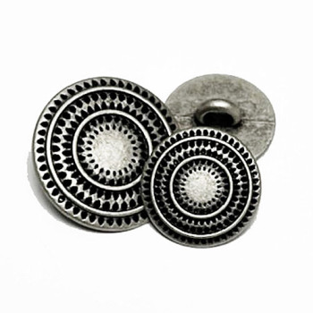 M-1421 Antique Silver Metal Western button Button, 2 Sizes