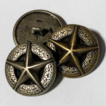 M-1490-Star Metal Button, 7/8" - 2 Colors M-1490-Star Metal Button, 7/8" - 2 Colors