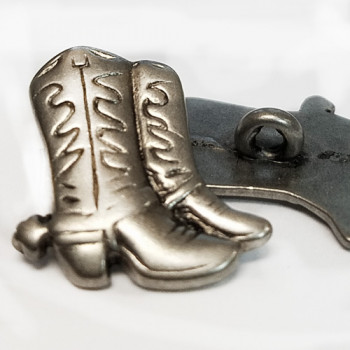 M-176-Cowboy Boots Metal Button 