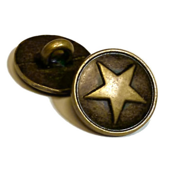 M-178  5-Point Star Metal Button, 5/8"