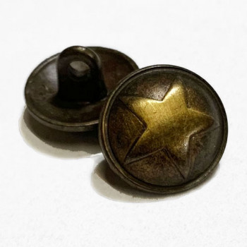 M-1788  5-Point Star Metal Button, 5/8"