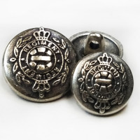 M-1803-Antique Silver Blazer Button, 2 Sizes 
