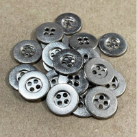 M-1960-D -Silver Button, 5/8" - Priced per Dozen 