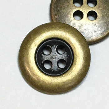 M-1998-D  Metal 4-Hole Button, 11/16" - Priced per Dozen