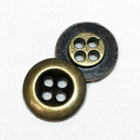 M-1999-D  Metal 4-Hole Button, Priced per Dozen