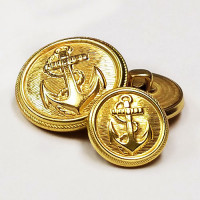M-3306 Gold Anchor Blazer and Coat Button - 4 sizes