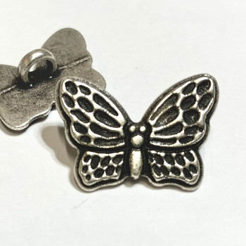 M-5237 - Metal Butterfly Button, 14 x 20mm