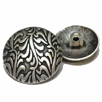 M-7812 Antique Silver Metal Fashion Button, 4 Sizes M-7812 Antique Silver Metal Fashion Button, 4 Sizes