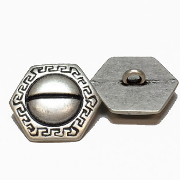 M-7816 Antique Silver Metal Fashion Button, 7/8" M-7816 Antique Silver Metal Fashion Button, 7/8"