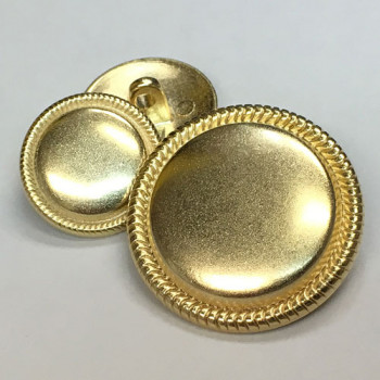 M-7843-Matte Gold Metal Shank Button, 2 Sizes M-7843-Matte Gold Metal Shank Button, 2 Sizes