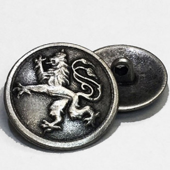 M-7908 Antique Silver Metal Button with Griffin Design, 2 Sizes
