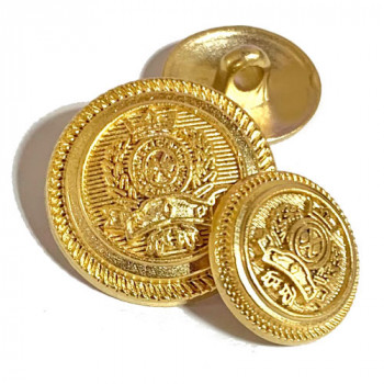 M-815 Satin Gold Blazer Button - 2 Sizes
