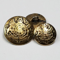 M-817 Antique Gold Blazer and Shirt Button - 3 Sizes