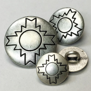 M-845-Southwestern Style Metal Shank Button, 2 Sizes