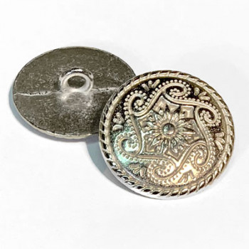 M-865 Silver Soutwestern Metal Button, 13/16"