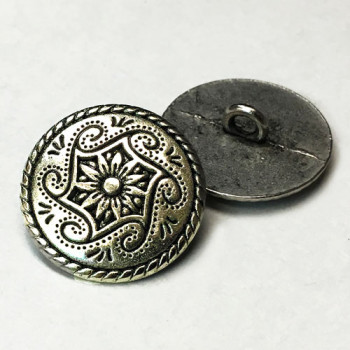 M-866 Antique Silver Southwestern Metal Button, 13/16" M-866 Antique Silver Southwestern Metal Button, 13/16"