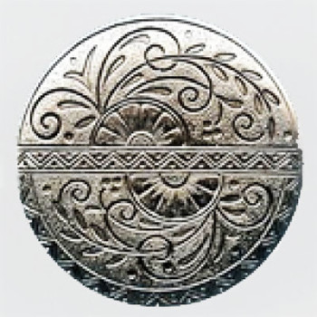 M-907A  Large, Concho Style Metal Button, 1-5/8"