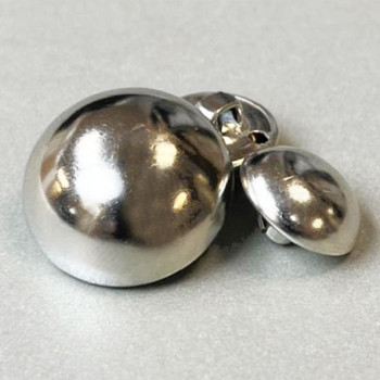 MS-7240-Domed Silver Metal Button - 8 sizes