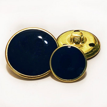MTL-30 Gold with Dark Navy Epoxy Metal Button, 3 Sizes MTL-30 Gold with Dark Navy Epoxy Metal Button, 3 Sizes