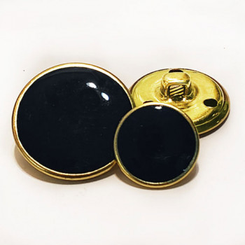 MTL-31 Gold with Black Epoxy Metal Button, 3 Sizes MTL-31 Gold with Black Epoxy Metal Button, 3 Sizes