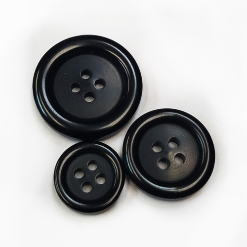 NV-1129-Black Fashion Button - 6 Sizes