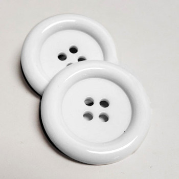 NV-1130W Large White Fashion Button, 1-3/4"  