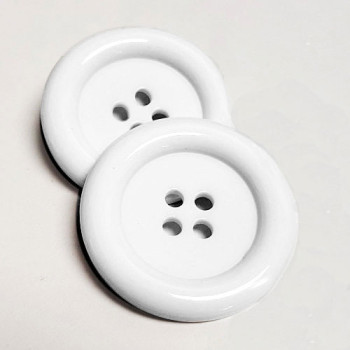 NV-1130W Large White Fashion Button, 1-3/4"  