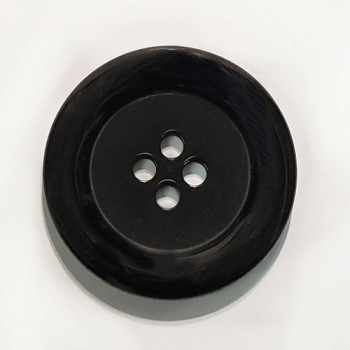 NV-1130M Large Satin Black Fashion Button, 1-3/4" 