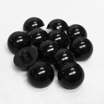 NV-1320 - Hi-Dome Black Button, 5/8" 