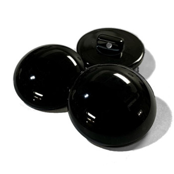 NV-1350 Polished, Hi-Dome Black Button, 2 Sizes