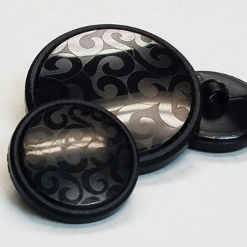 NV-1836 - Black Fashion Button - 4 Sizes