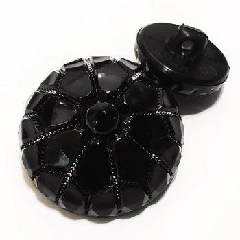 NV-1999 - Black Fashion Button, 3 Sizes 