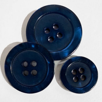 P-0395-RB Pearly Fashion Button, 3 Sizes - Royal Blue 