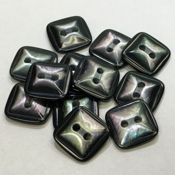 P-1263-Smoke Poly Pearl Square Button, Sold by the Dozen P-1263-Smoke Poly Pearl Square Button, Sold by the Dozen
