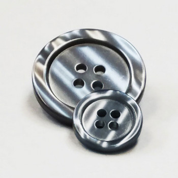 P-1292D - Smoke Grey Imitation Pearl Button, 4 Sizes - Sold by the Dozen