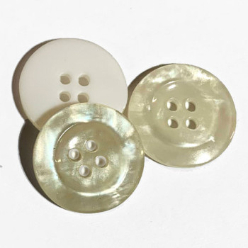 P-3160 Pearly White Fashion Button, 13/16" - Sold by the Dozen