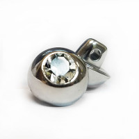 RHP-088 Silver and Swarovski Crystal Button