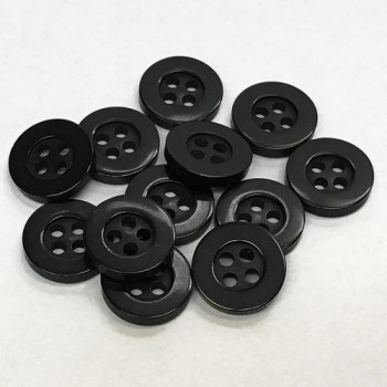 SB-009-BK -  Black Shirt Button, 2 Sizes - Priced per Dozen