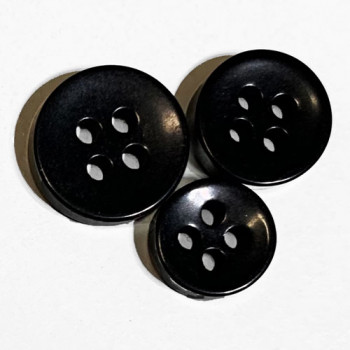 SB-010BK  Black Dress Shirt Button (3 mm thickness) - 3 Sizes, Priced per Dozen