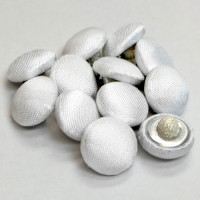 SLK-1000TB- White, 100% Silk Bridal Button with Tufted Back, Priced by the Dozen