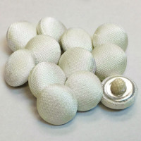 SLK-1500TB- Ivory, 100% Silk Bridal Button with Tufted Back, Priced by the Dozen