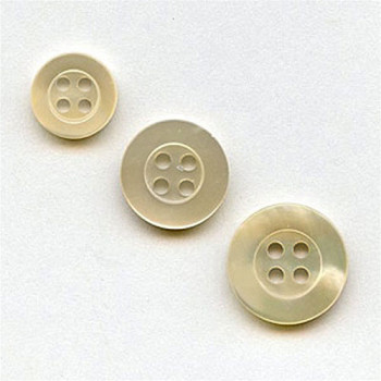 TR-200 Natural Trocas Shell Button, 2 Sizes - Priced per Dozen