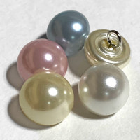 W-6511-Wire Shank Half Ball Pearl  in 5 Sizes, 4 Colors - Priced Per Dozen