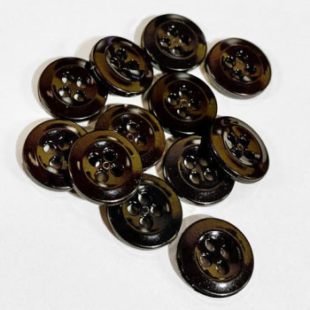 WBB-049 - Dark Brown Shirt or Uniform Button, 12.5mm - Sold by the Dozen