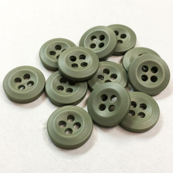 WBB-11  Shirt or Uniform Button in Matte Olive Green, Sold by the Dozen