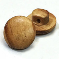 WD-1500-Wooden Shirt or Blouse Shank Button, 1/2"  - Sold by the Dozen
