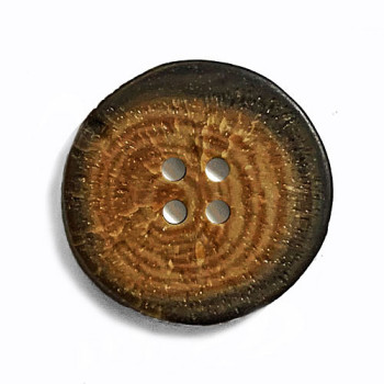 WDA-305 Faux Wood Slice Button, 1" - Sold by the Dozen
